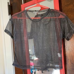 Forever21 Sheer Crop Top